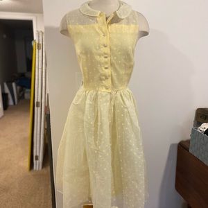 Yellow Cupcake Dress (Modern does 1950s) Unique Vintage